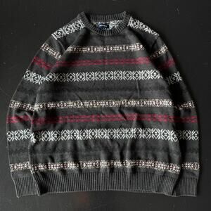 Grey and red croft & barrow Knitted sweater